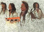 Albert Bierstadt Four Indians oil on canvas